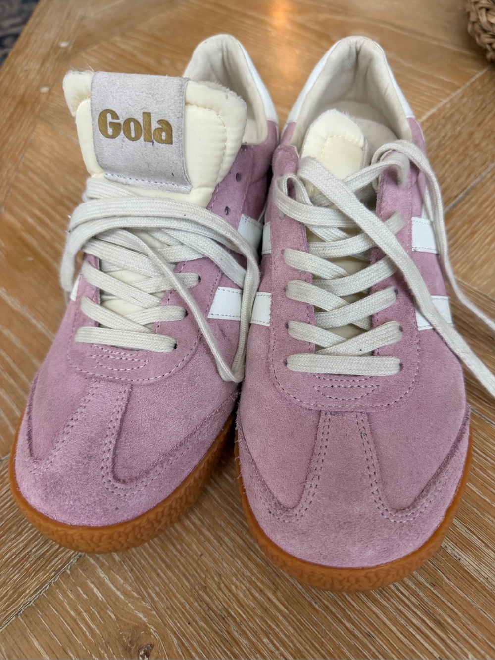 Gola women Suede Sneakers in Dusty Pink with Cream Accents
